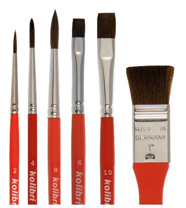 Synthetik-Pinselset for Colorful Hobby synthetische Ponyhaarimitation für Waserfarben und Tempera malerei